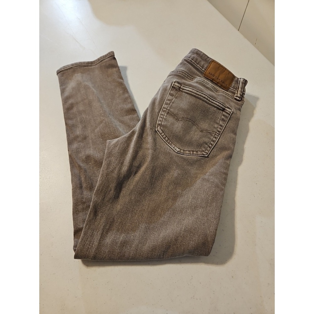 American Eagle Mens Jeans Brown 28x32  Easy Flex Stretch Denim‎ Jean (A1255)